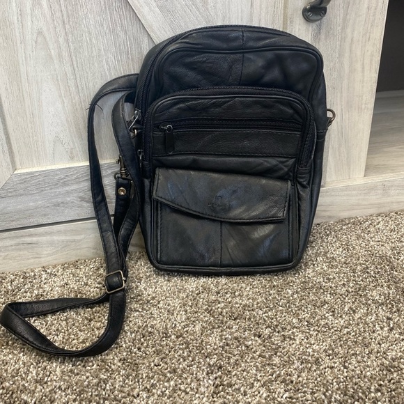 Leather Direct Men’s Messenger Army Travel Bag Crossbody - Picture 5 of 14